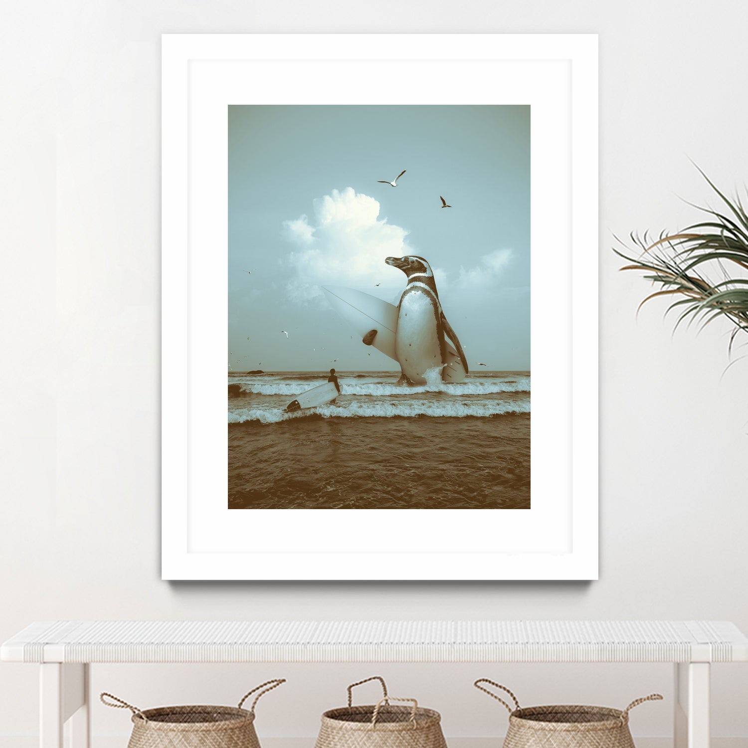 surf's up II by Soaring Anchor on GIANT ART - gray photo manipulation