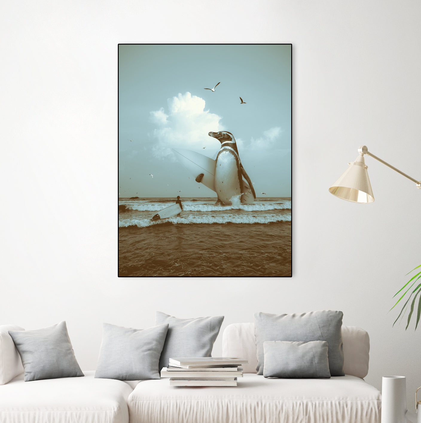 surf's up II by Soaring Anchor on GIANT ART - gray photo manipulation