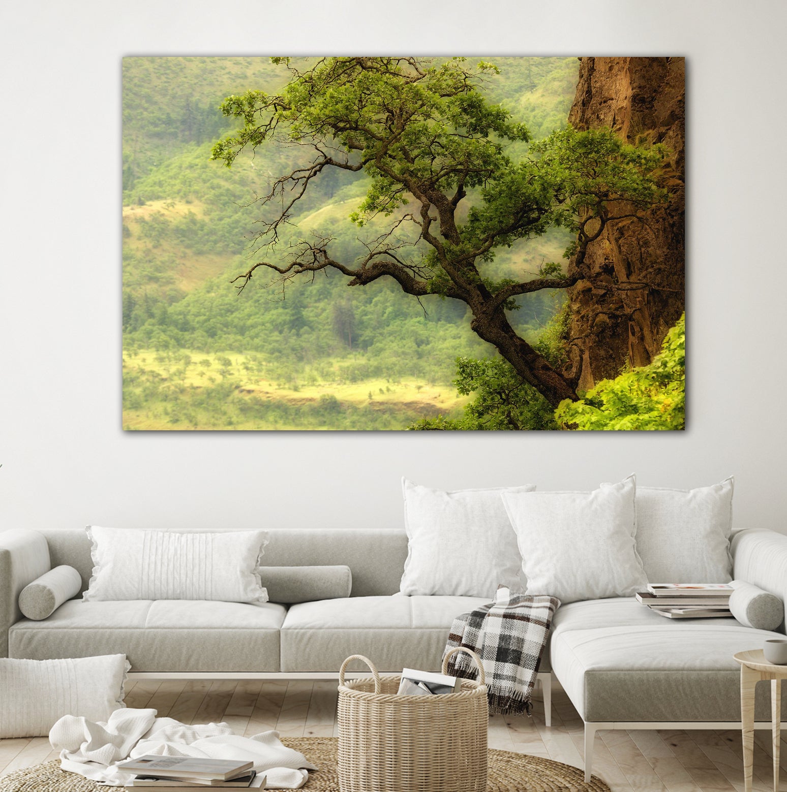 Nature mountain sunrise landscape tree by Retno Asih Mustakimah on GIANT ART - green photo manipulation