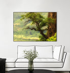 Nature mountain sunrise landscape tree by Retno Asih Mustakimah on GIANT ART - green photo manipulation