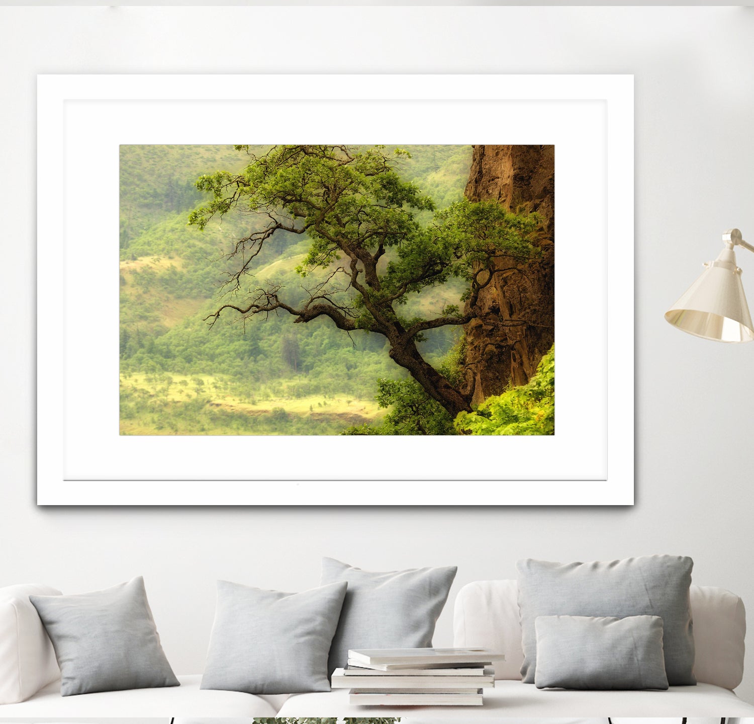 Nature mountain sunrise landscape tree by Retno Asih Mustakimah on GIANT ART - green photo manipulation