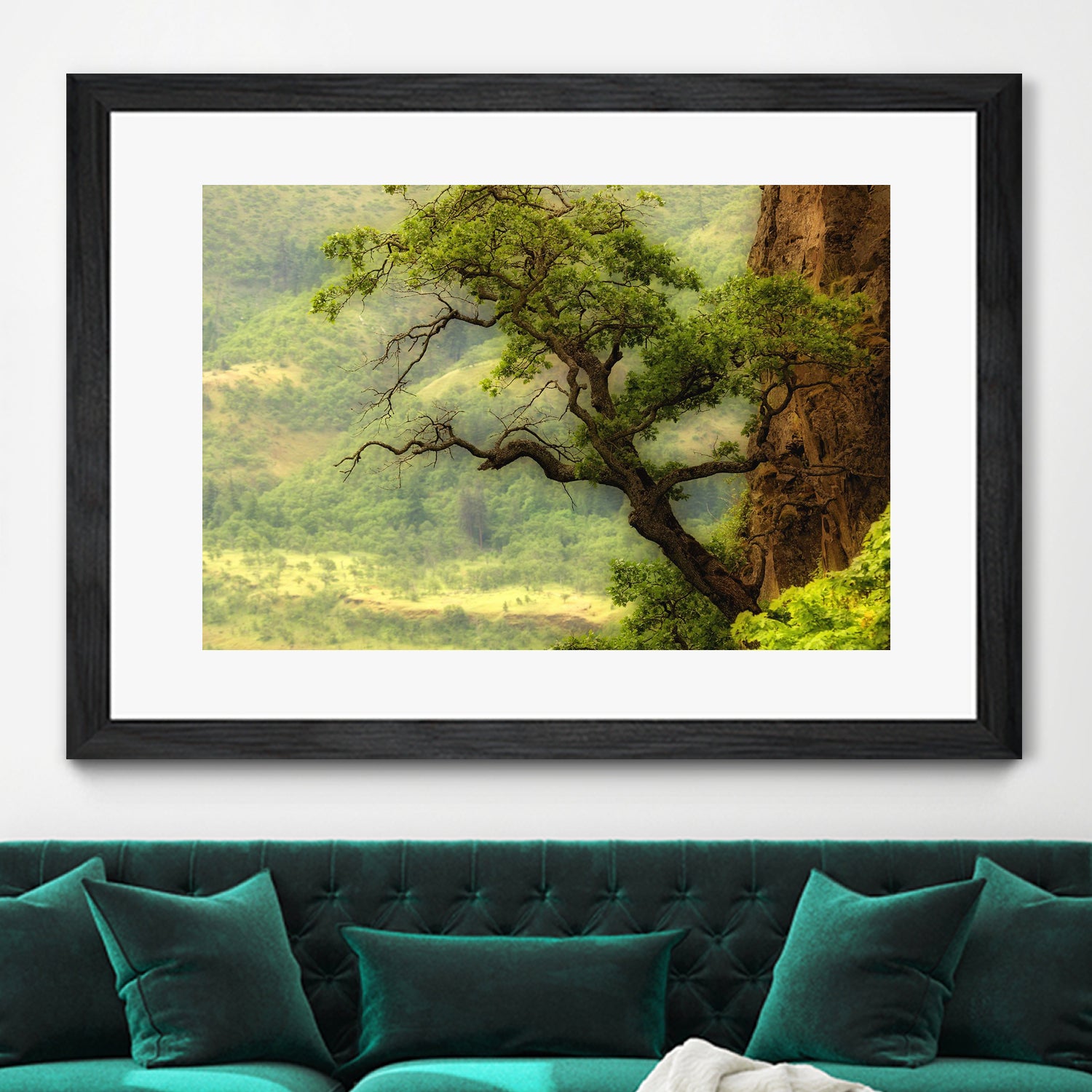 Nature mountain sunrise landscape tree by Retno Asih Mustakimah on GIANT ART - green photo manipulation