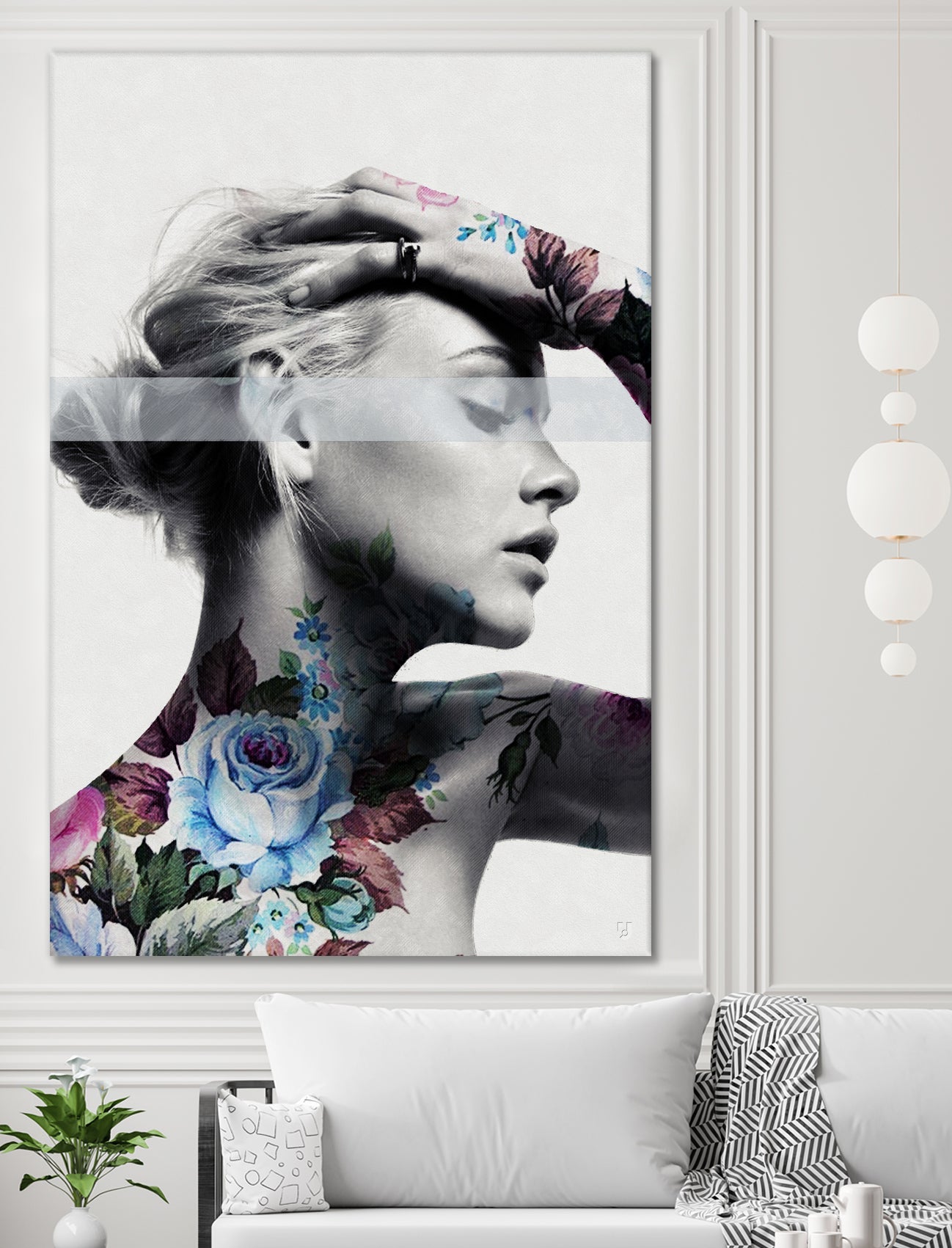 Flower beauty u02 by Menelaos Trompoukis on GIANT ART - white digital painting