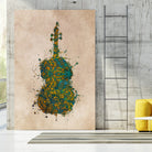 double bass 2 by Justyna Jaszke on GIANT ART - green digital painting