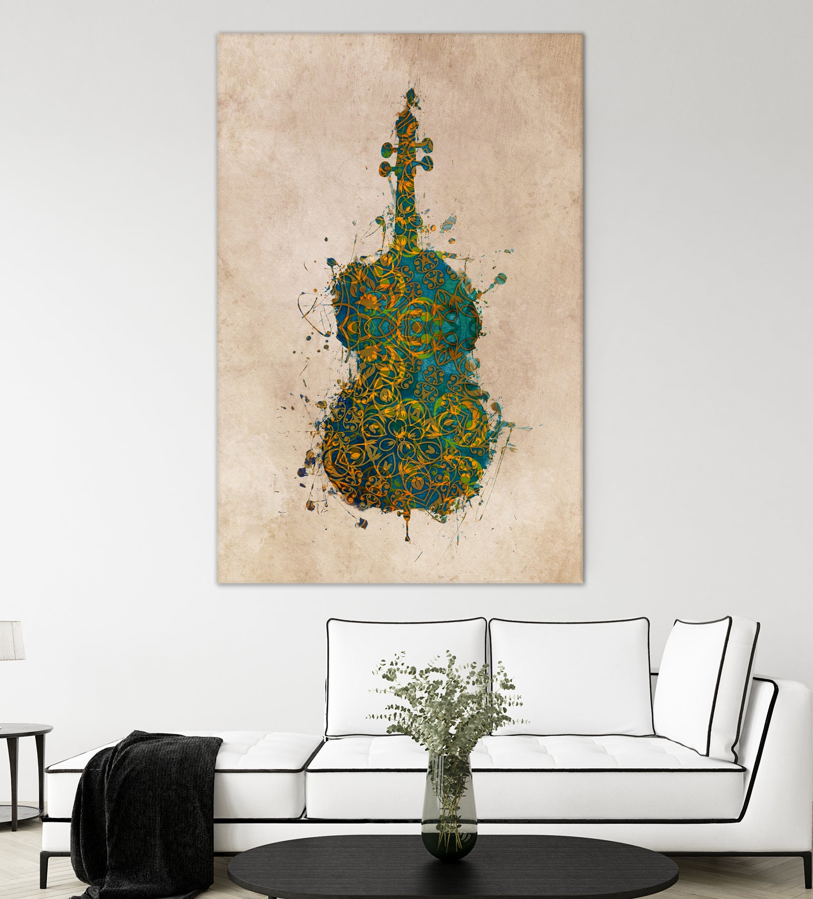 double bass 2 by Justyna Jaszke on GIANT ART - green digital painting