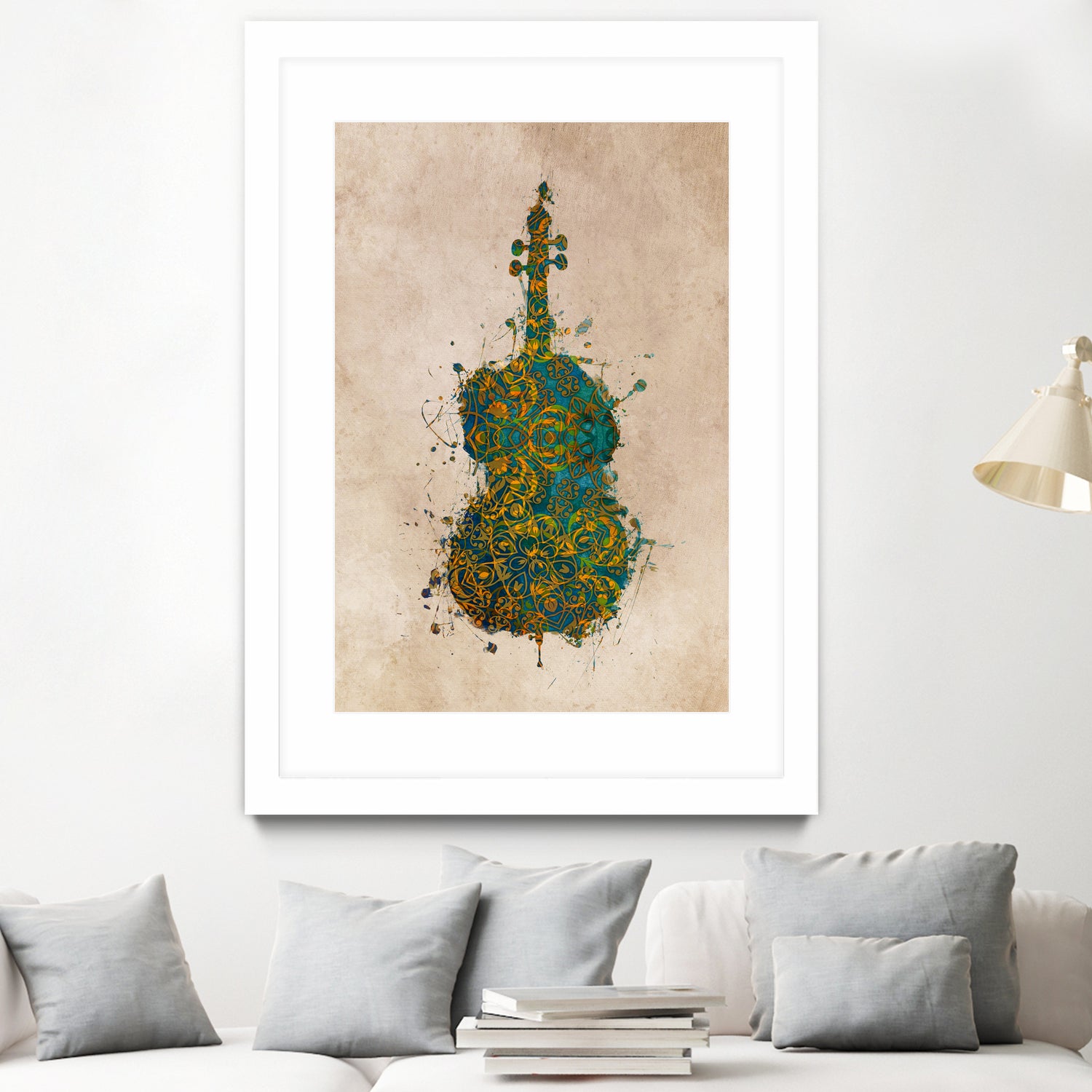 double bass 2 by Justyna Jaszke on GIANT ART - green digital painting