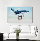 Whale Tails Golden Gate Bridge by David Loblaw on GIANT ART - blue photo manipulation