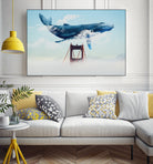 Whale Tails Golden Gate Bridge by David Loblaw on GIANT ART - blue photo manipulation