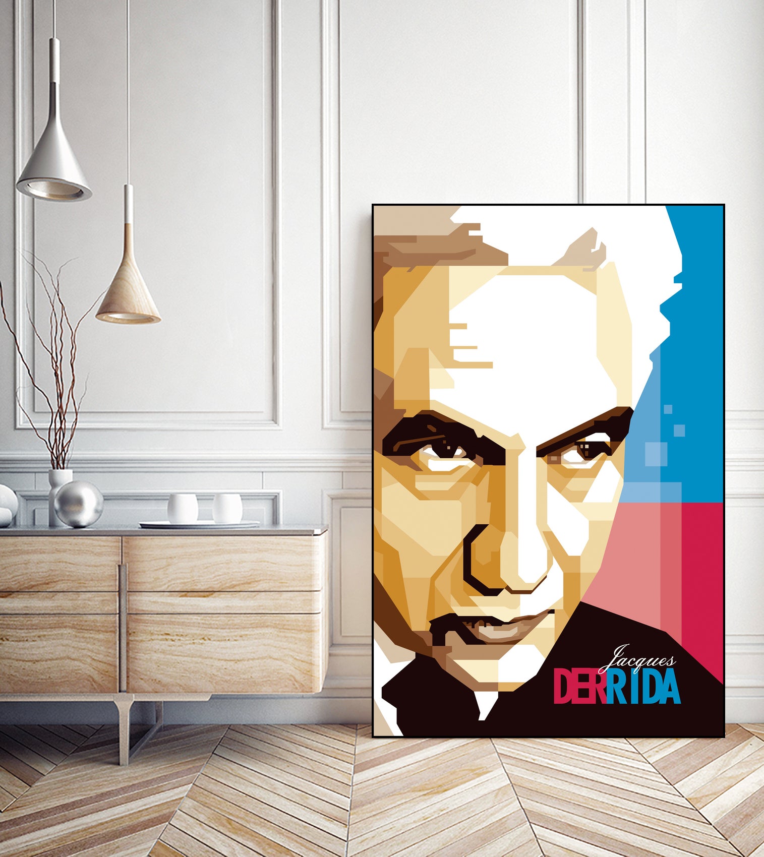 Jacques Derrida by Ahmad Taufiq on GIANT ART - brown digital drawing