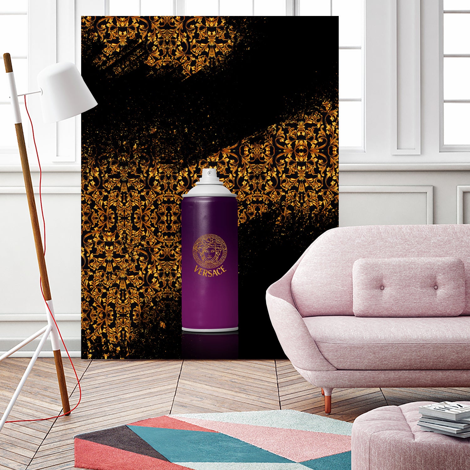 Versace Spray Paint by Alexandre Venancio on GIANT ART - black digital painting