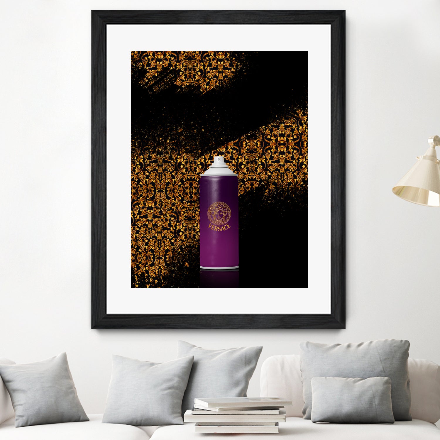 Versace Spray Paint by Alexandre Venancio on GIANT ART - black digital painting