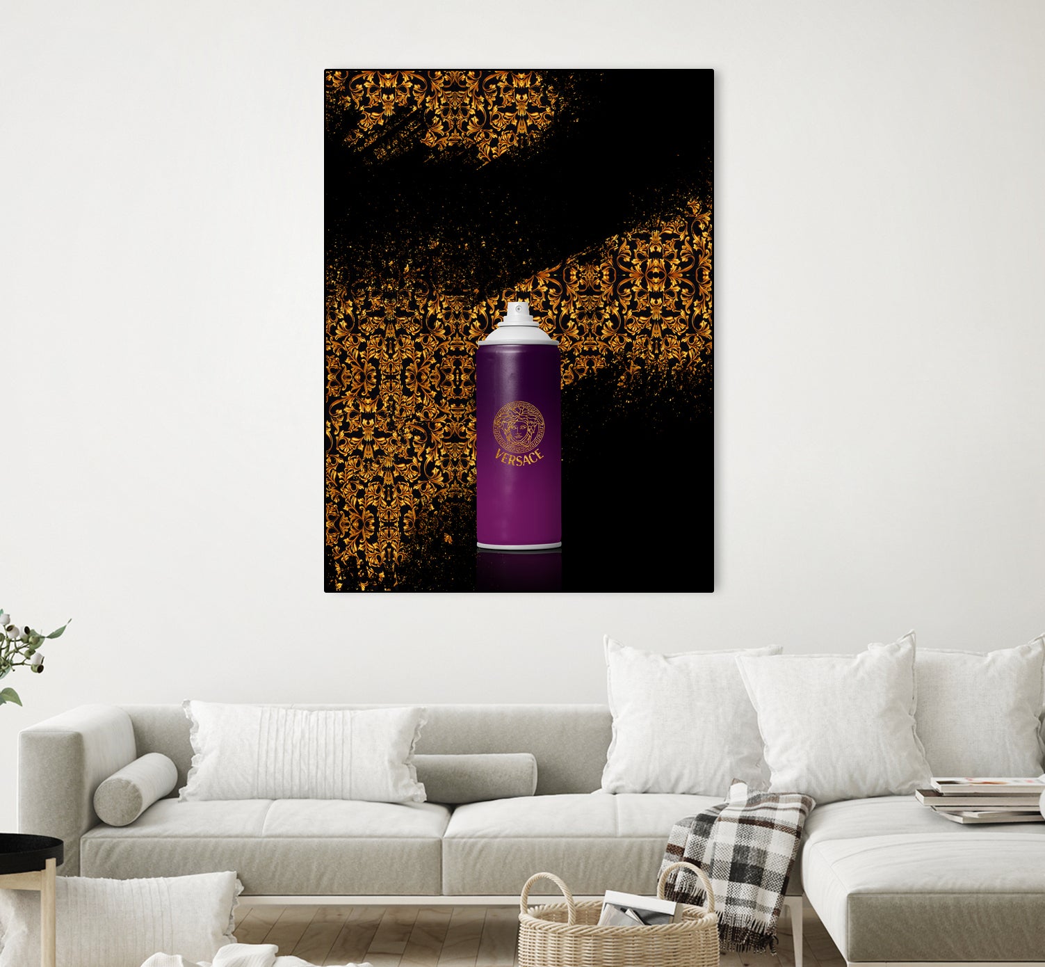 Versace Spray Paint by Alexandre Venancio on GIANT ART - black digital painting