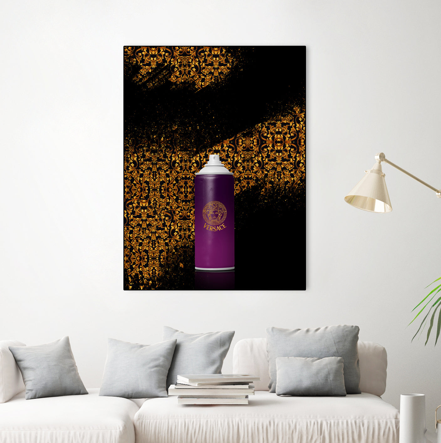 Versace Spray Paint by Alexandre Venancio on GIANT ART - black digital painting