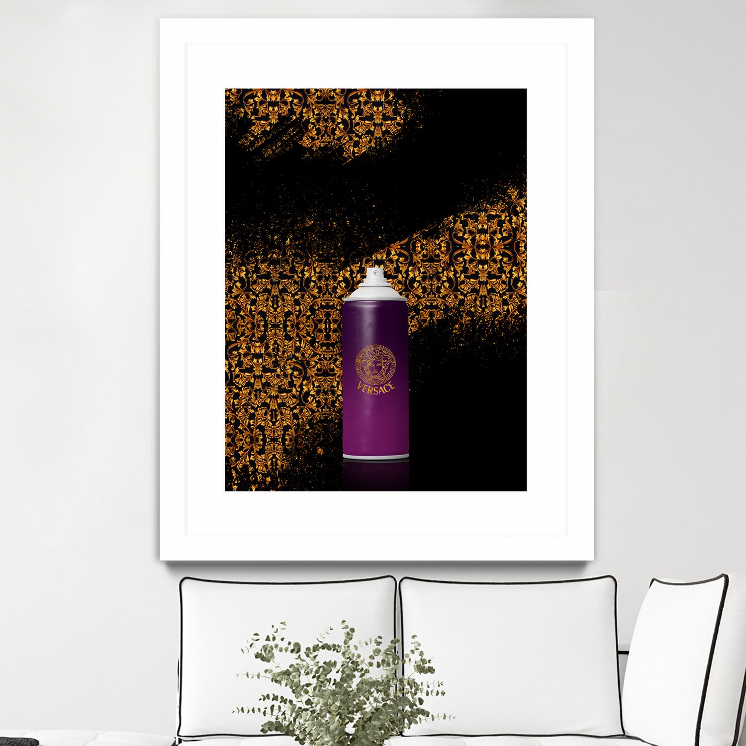 Versace Spray Paint by Alexandre Venancio on GIANT ART - black digital painting