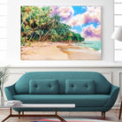 Beach Now by Uma Gokhale on GIANT ART - green photo illustration