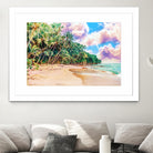 Beach Now by Uma Gokhale on GIANT ART - green photo illustration