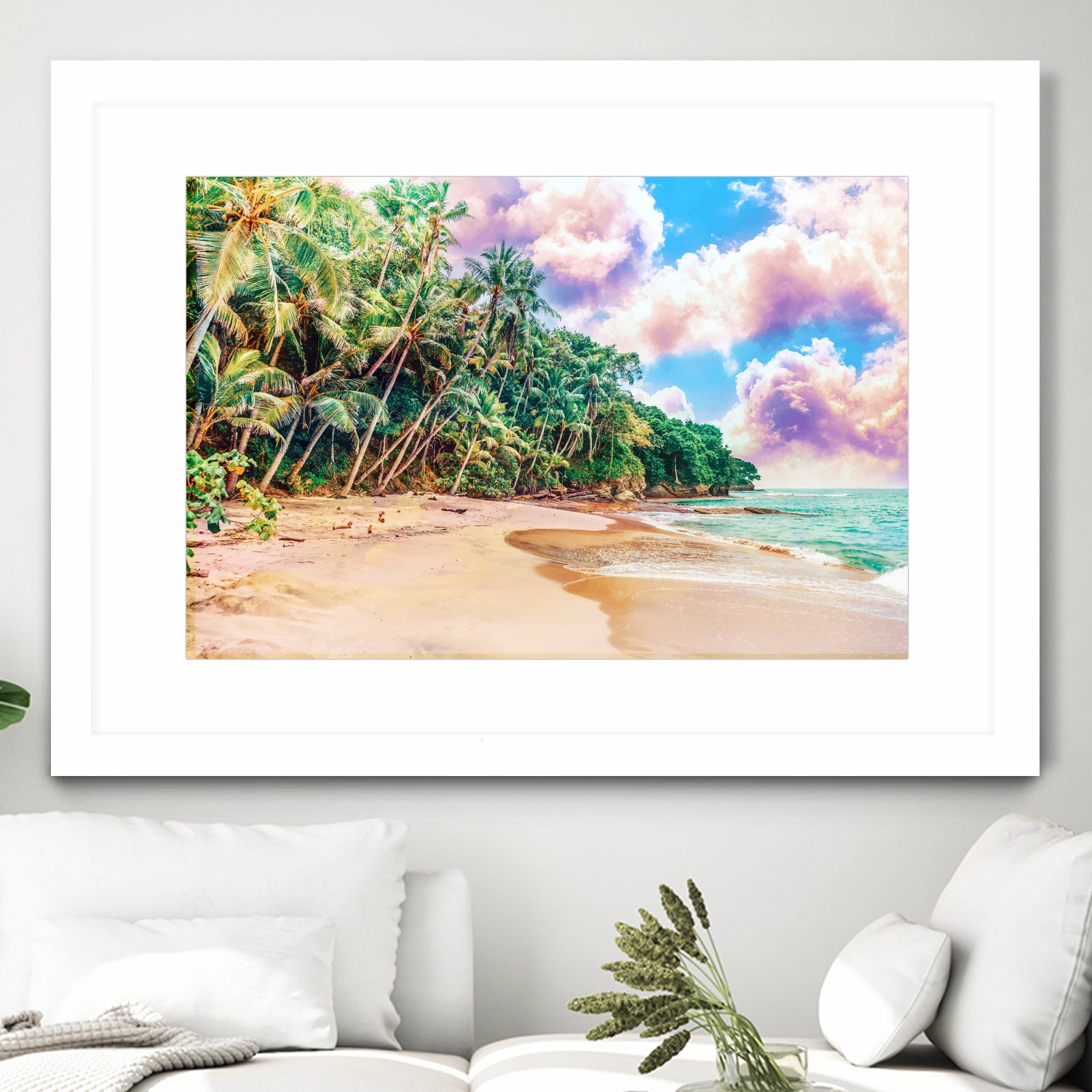 Beach Now by Uma Gokhale on GIANT ART - green photo illustration