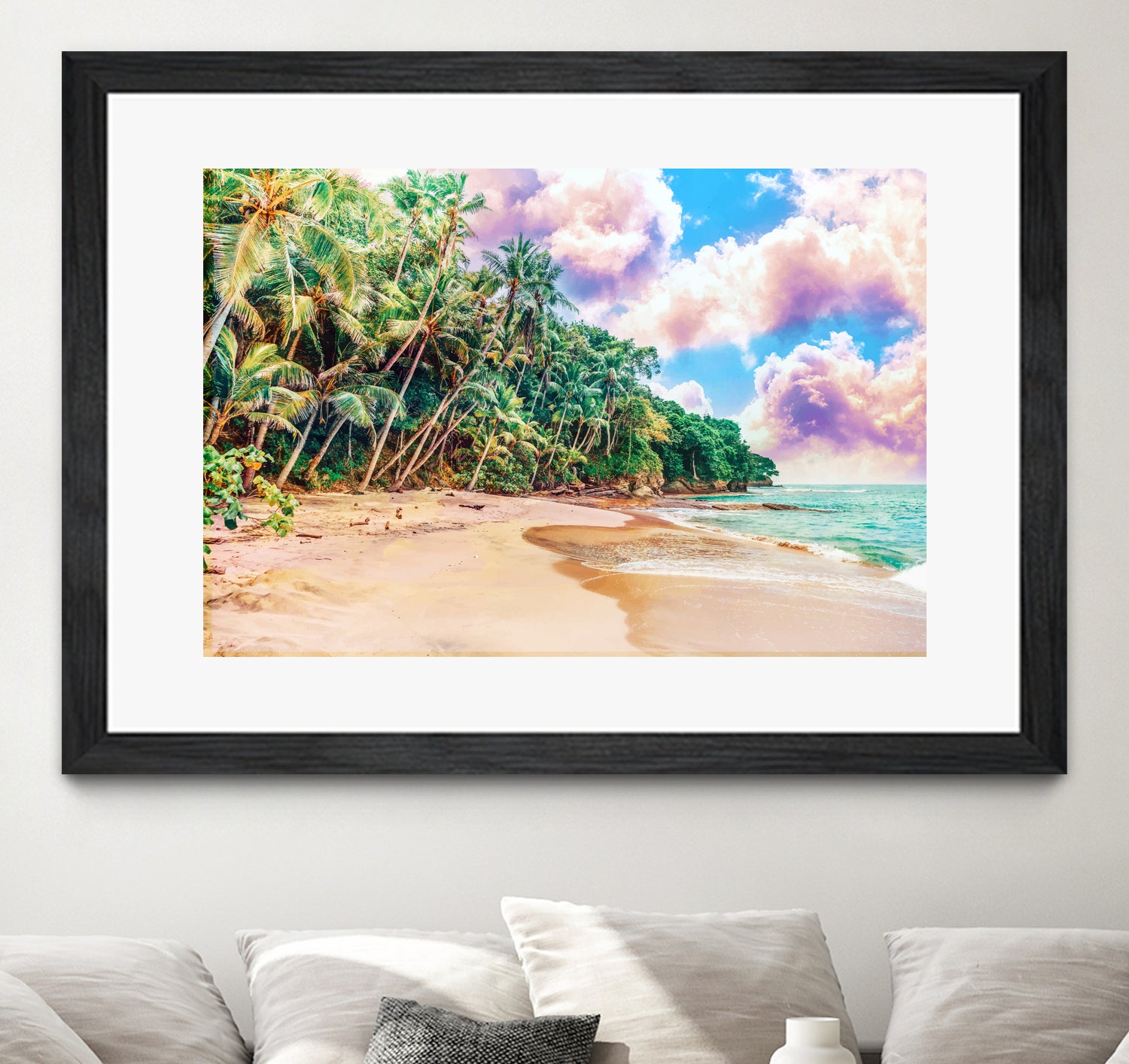 Beach Now by Uma Gokhale on GIANT ART - green photo illustration