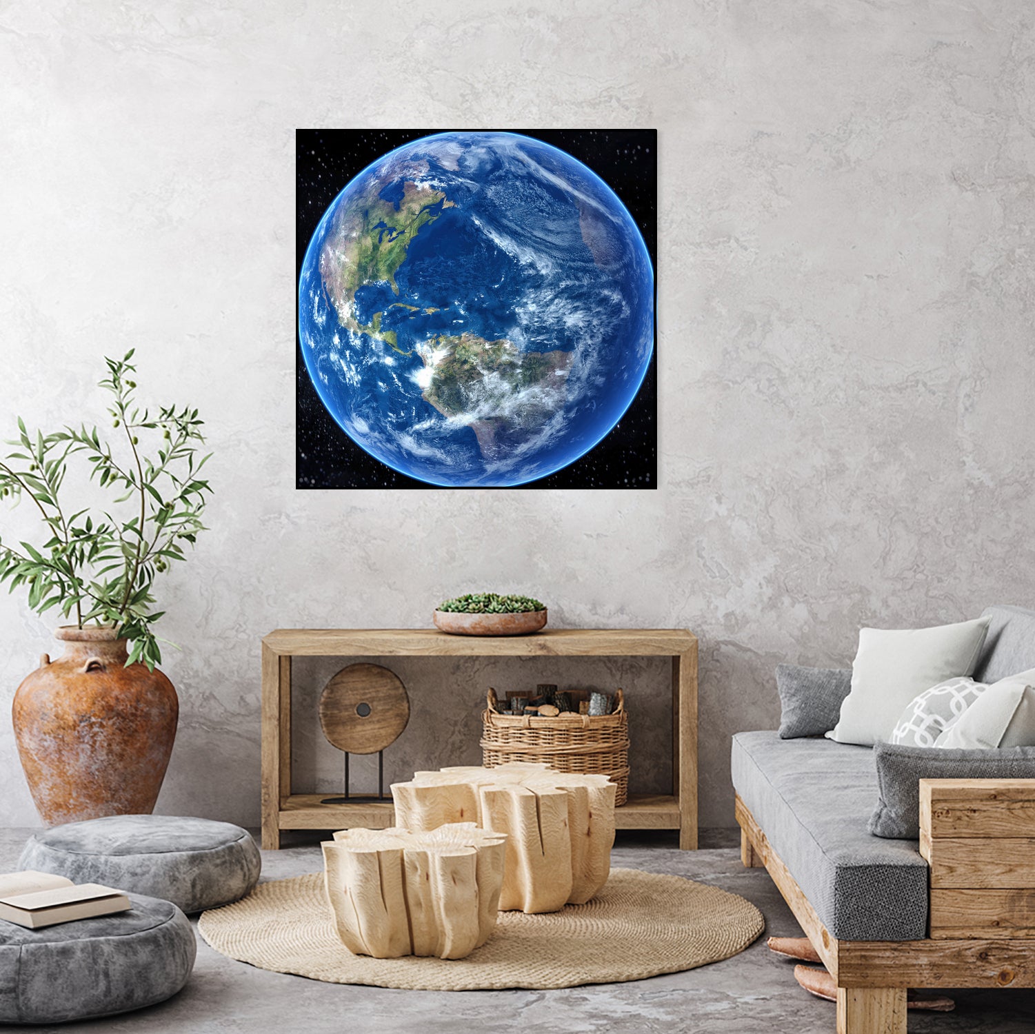 Planet Earth by Tenyo Marchev on GIANT ART - black 3d art