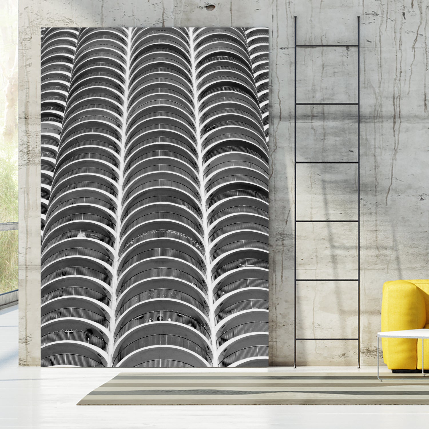 Layers - Marina Towers Chicago by Tara Vorhes on GIANT ART - black photo illustration