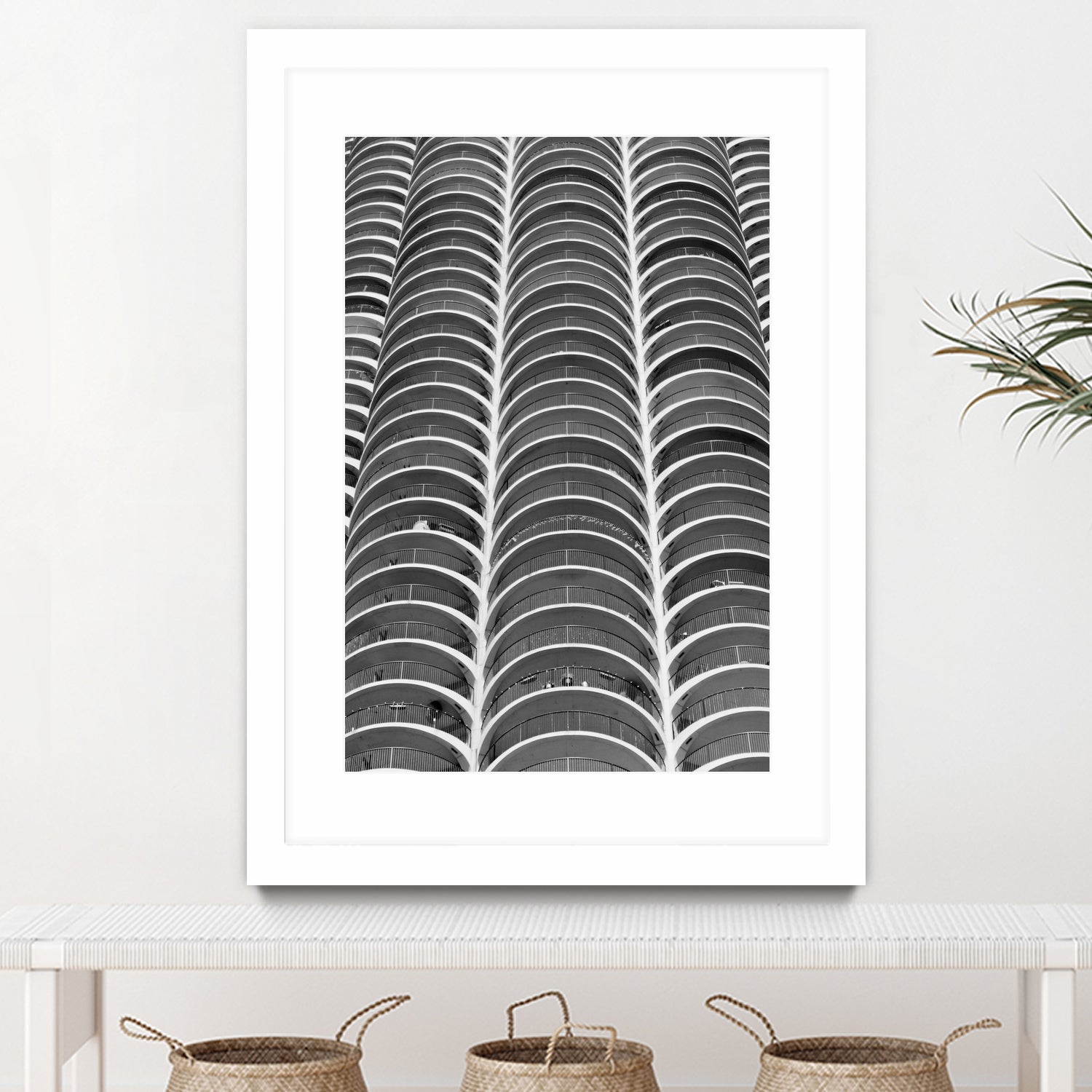 Layers - Marina Towers Chicago by Tara Vorhes on GIANT ART - black photo illustration