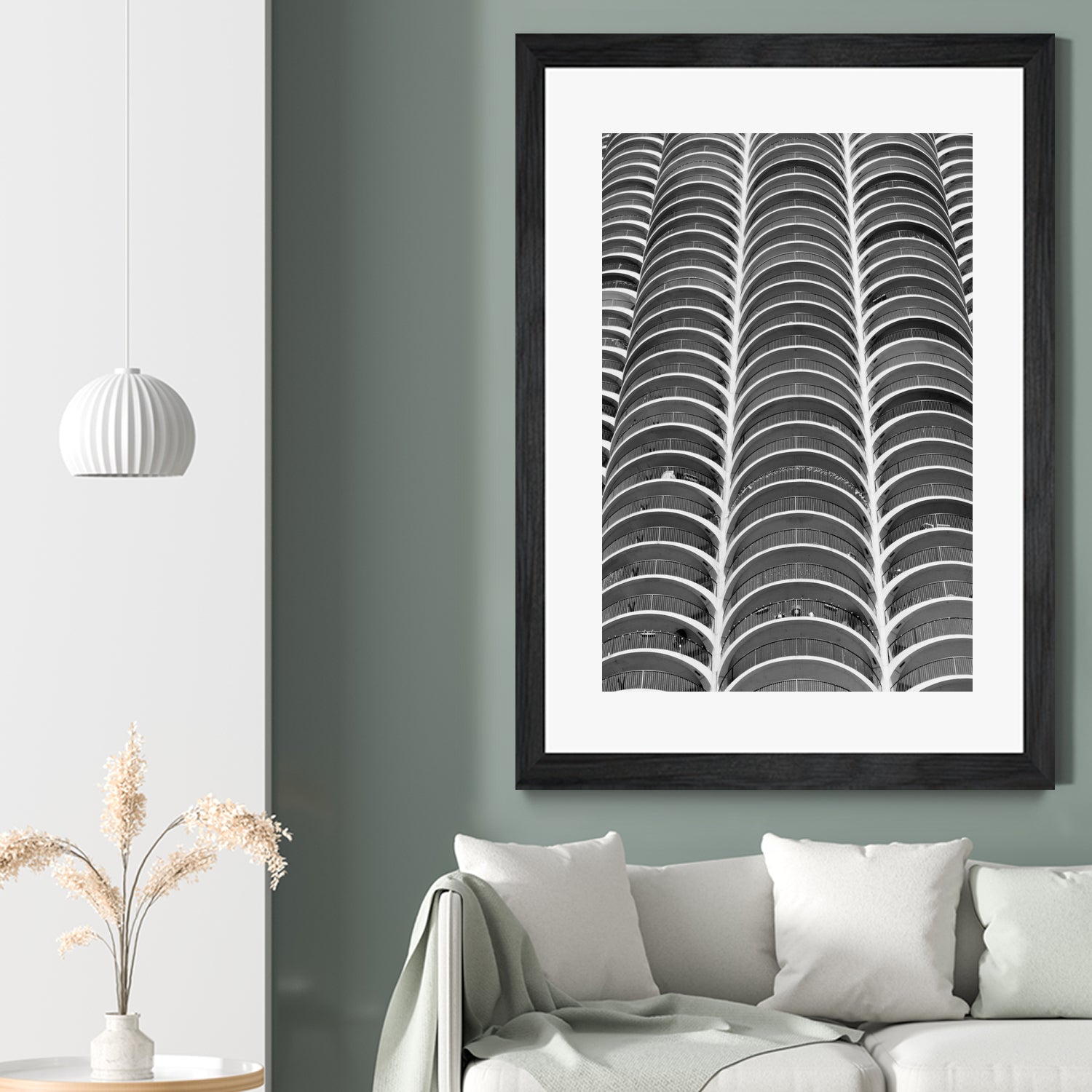 Layers - Marina Towers Chicago by Tara Vorhes on GIANT ART - black photo illustration