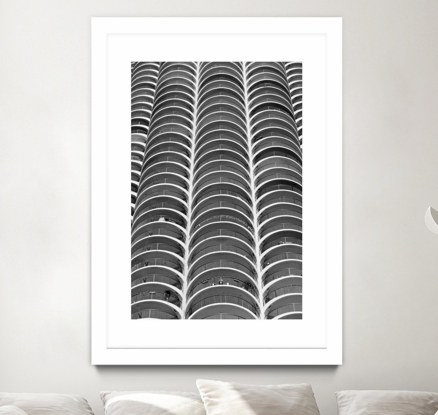 Layers - Marina Towers Chicago by Tara Vorhes on GIANT ART - black photo illustration