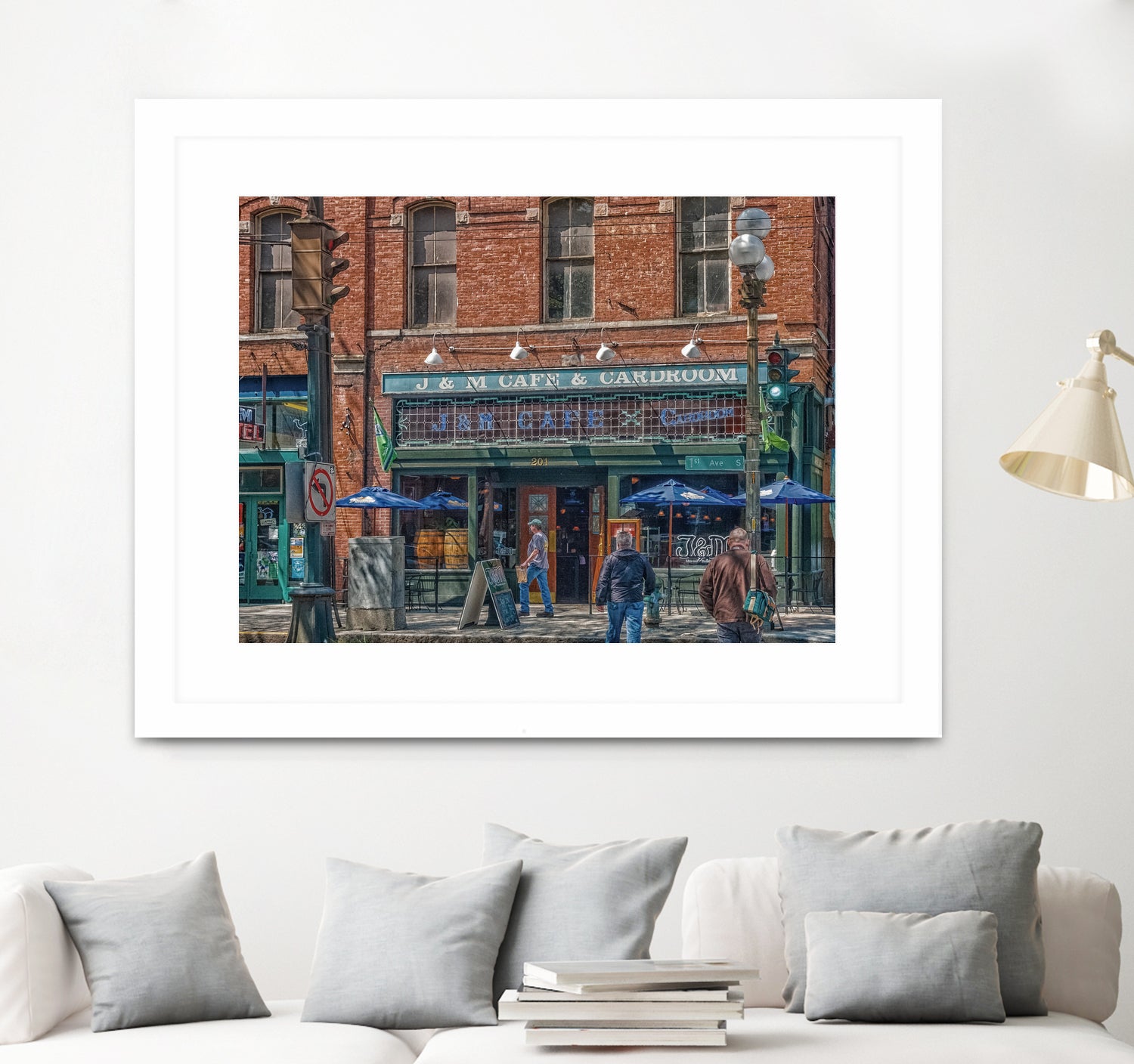 J&M Cafe and Cardroom by Darryl Brooks on GIANT ART - blue photo illustration