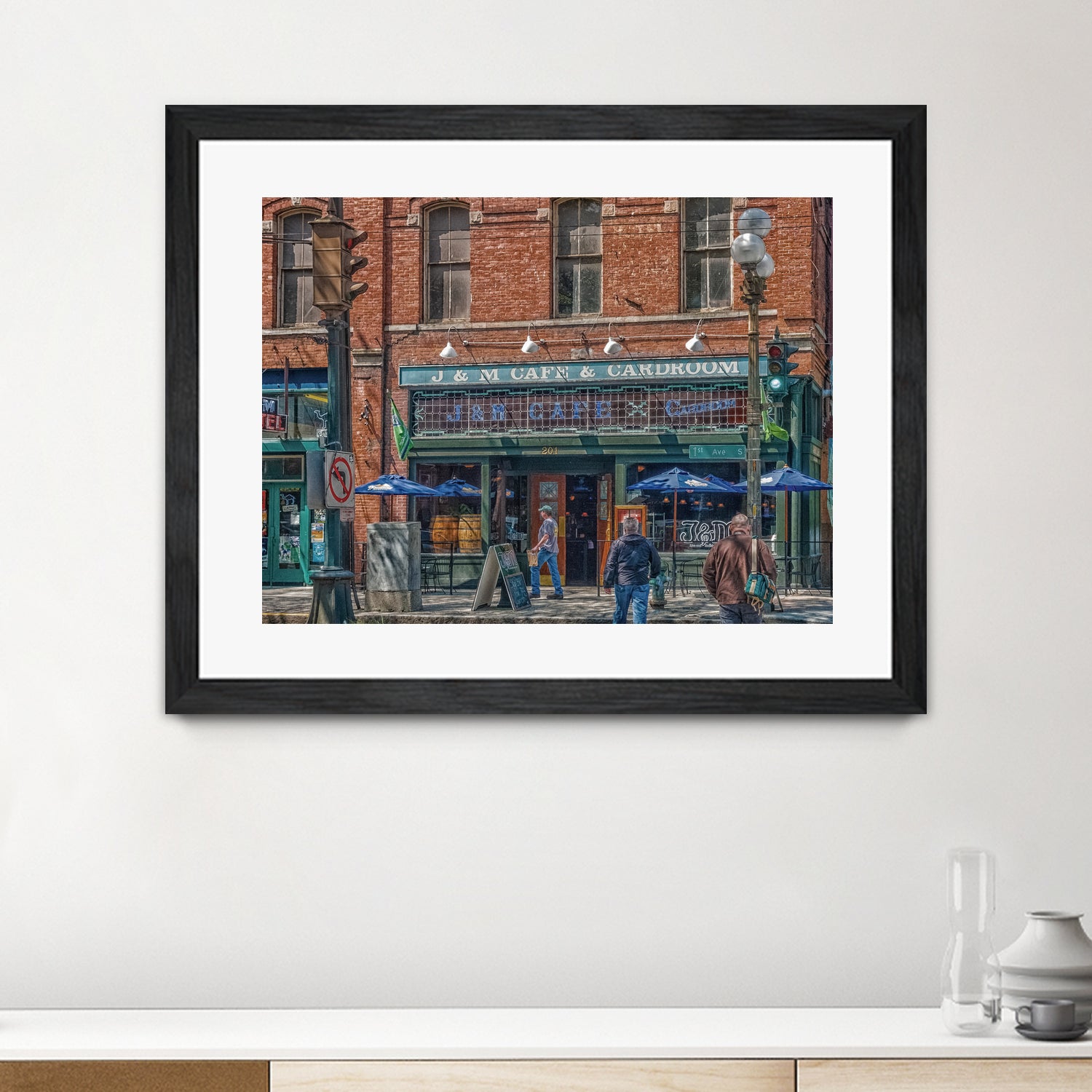 J&M Cafe and Cardroom by Darryl Brooks on GIANT ART - blue photo illustration