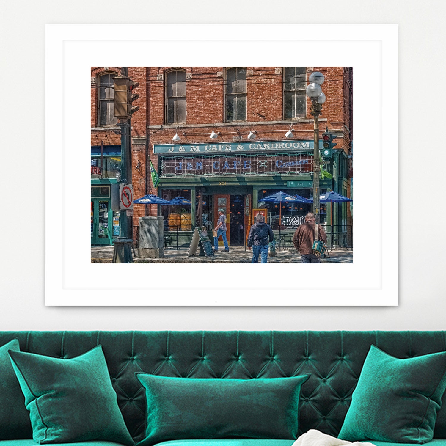 J&M Cafe and Cardroom by Darryl Brooks on GIANT ART - blue photo illustration