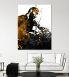 Violin music art gold and black #violin #music by Justyna Jaszke on GIANT ART - black digital painting