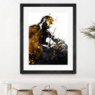 Violin music art gold and black #violin #music by Justyna Jaszke on GIANT ART - black digital painting