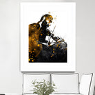 Violin music art gold and black #violin #music by Justyna Jaszke on GIANT ART - black digital painting