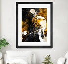 Violin music art gold and black #violin #music by Justyna Jaszke on GIANT ART - black digital painting