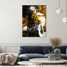 Violin music art gold and black #violin #music by Justyna Jaszke on GIANT ART - black digital painting