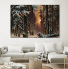 Sunset in the Frozen Winter Forest by Retno Asih Mustakimah on GIANT ART - black digital painting