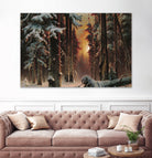 Sunset in the Frozen Winter Forest by Retno Asih Mustakimah on GIANT ART - black digital painting