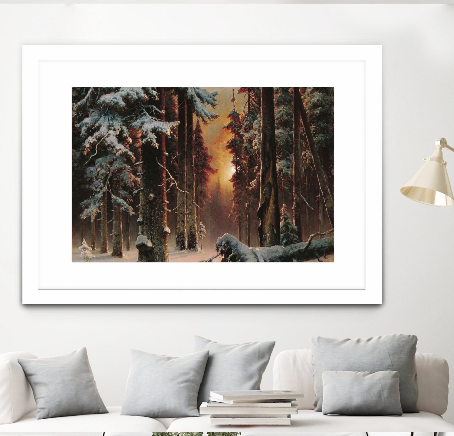 Sunset in the Frozen Winter Forest by Retno Asih Mustakimah on GIANT ART - black digital painting