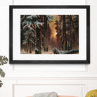 Sunset in the Frozen Winter Forest by Retno Asih Mustakimah on GIANT ART - black digital painting