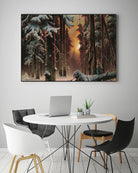 Sunset in the Frozen Winter Forest by Retno Asih Mustakimah on GIANT ART - black digital painting