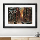 Sunset in the Frozen Winter Forest by Retno Asih Mustakimah on GIANT ART - black digital painting