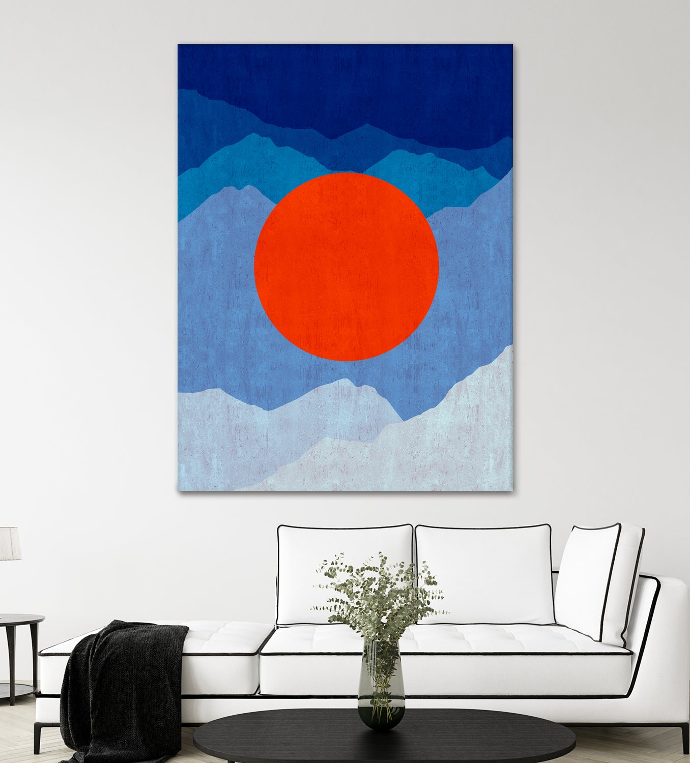 Minimalist landscape II by Vitor Costa on GIANT ART - blue digital painting