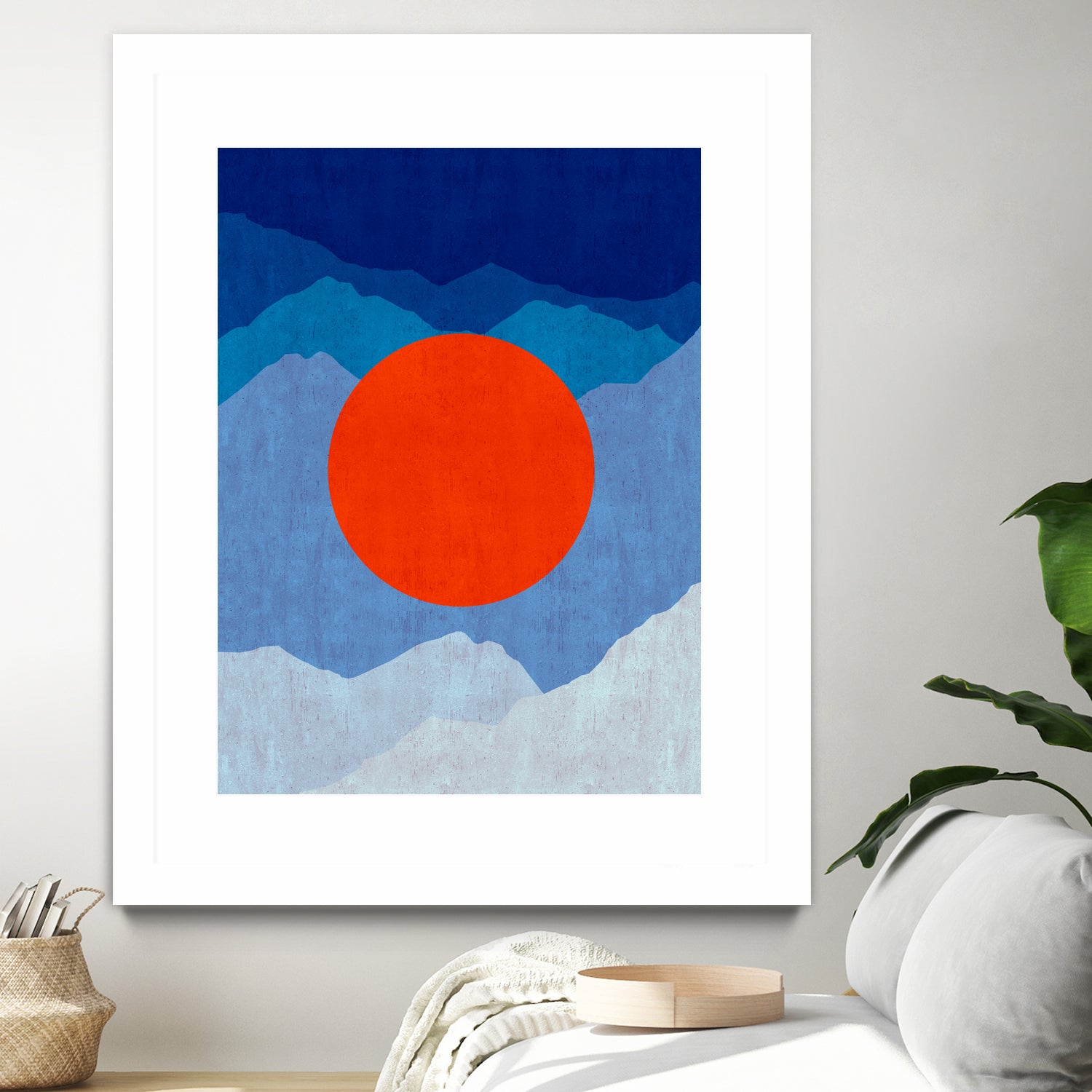 Minimalist landscape II by Vitor Costa on GIANT ART - blue digital painting