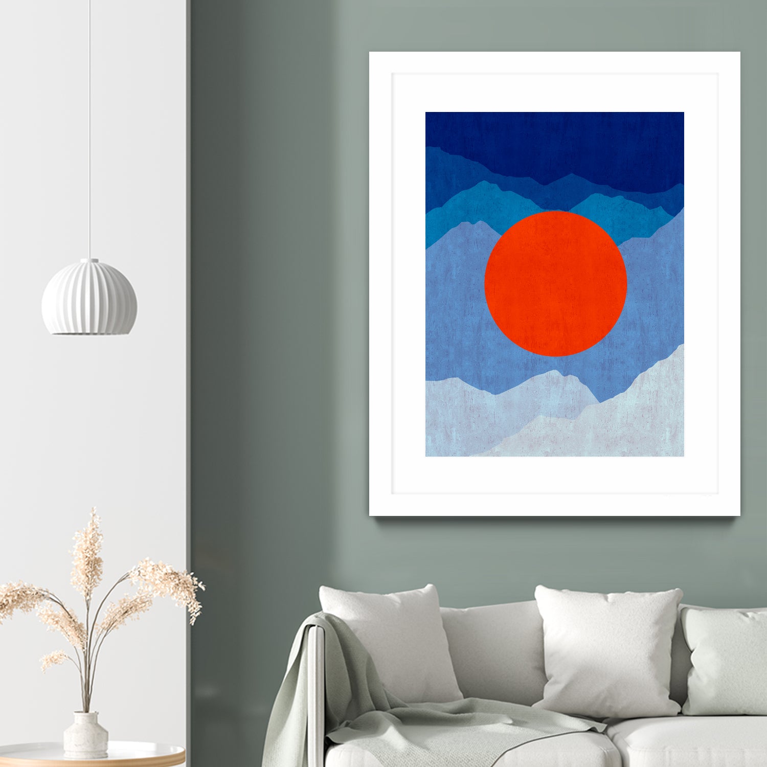 Minimalist landscape II by Vitor Costa on GIANT ART - blue digital painting