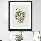 Vinatge Botanical Heart - Green by Bianca Green on GIANT ART - green digital drawing