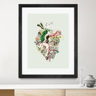 Vinatge Botanical Heart - Green by Bianca Green on GIANT ART - green digital drawing