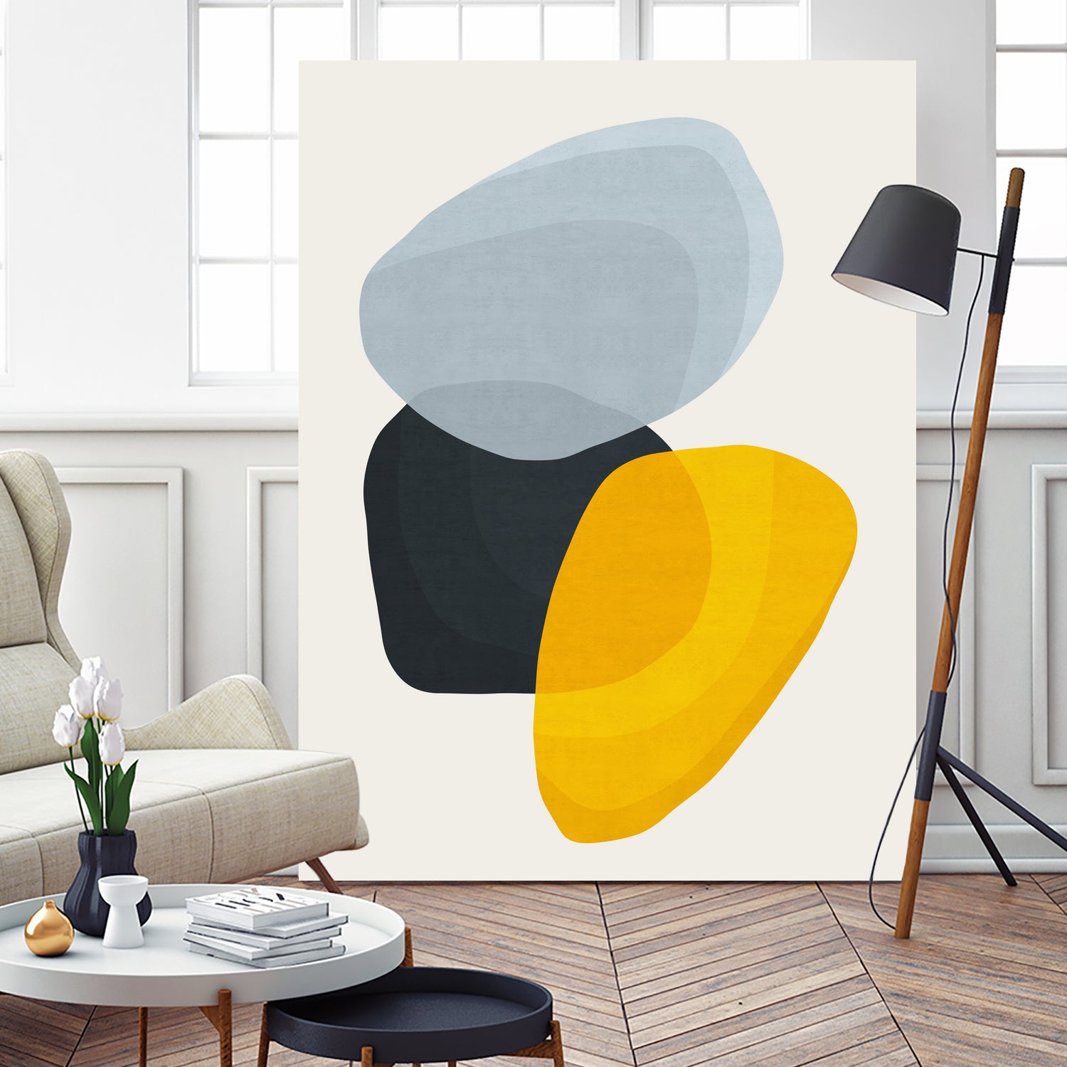 Abstract XVII by Vitor Costa on GIANT ART - yellow digital painting