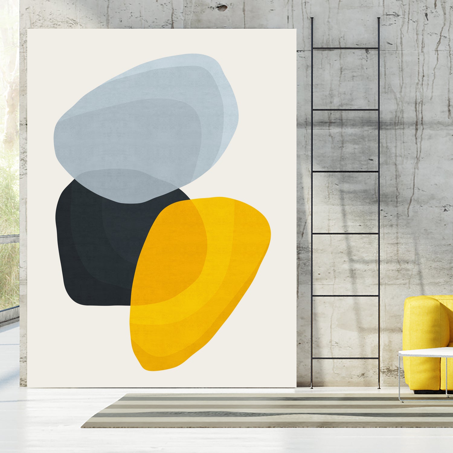 Abstract XVII by Vitor Costa on GIANT ART - yellow digital painting