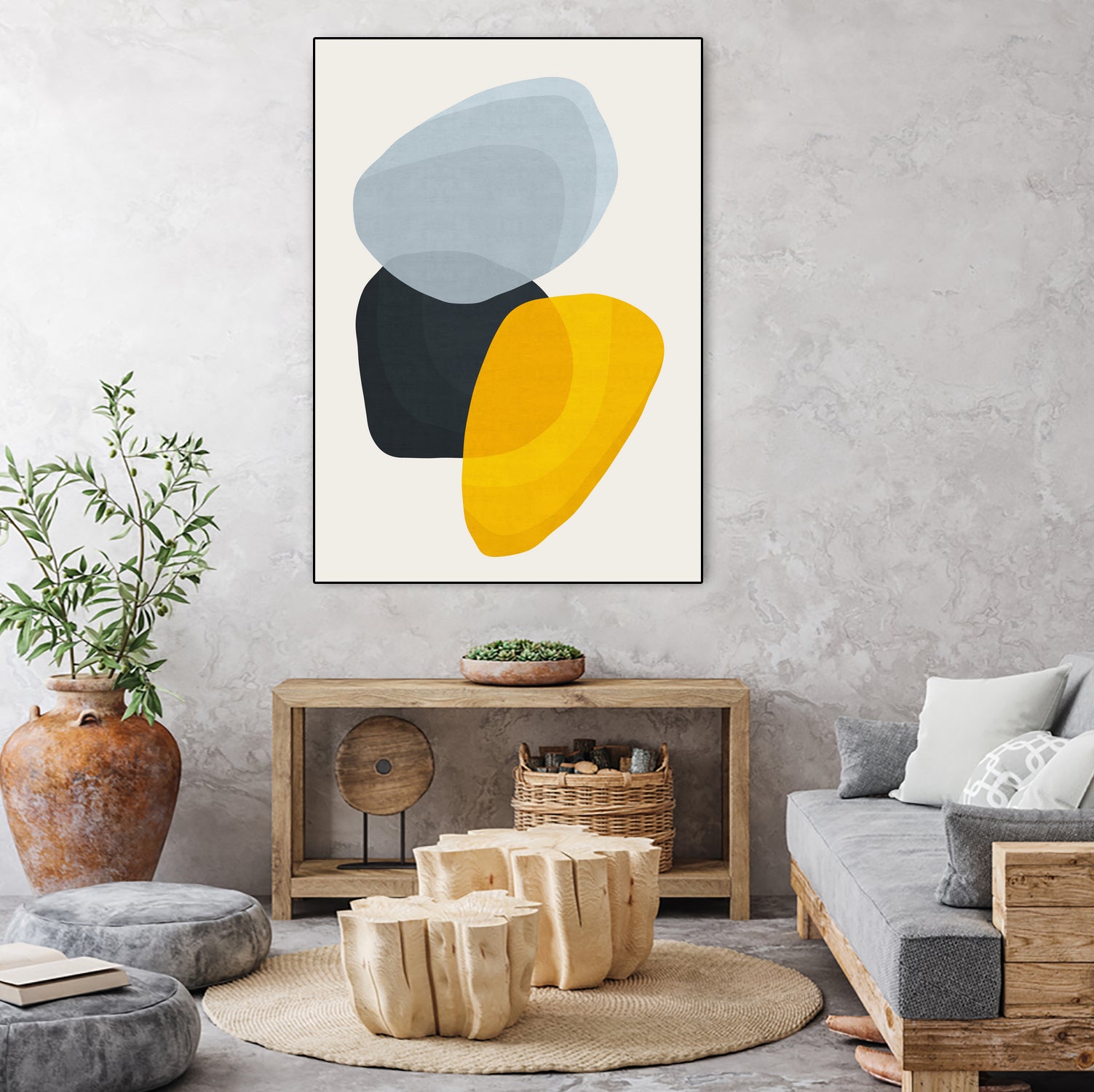 Abstract XVII by Vitor Costa on GIANT ART - yellow digital painting