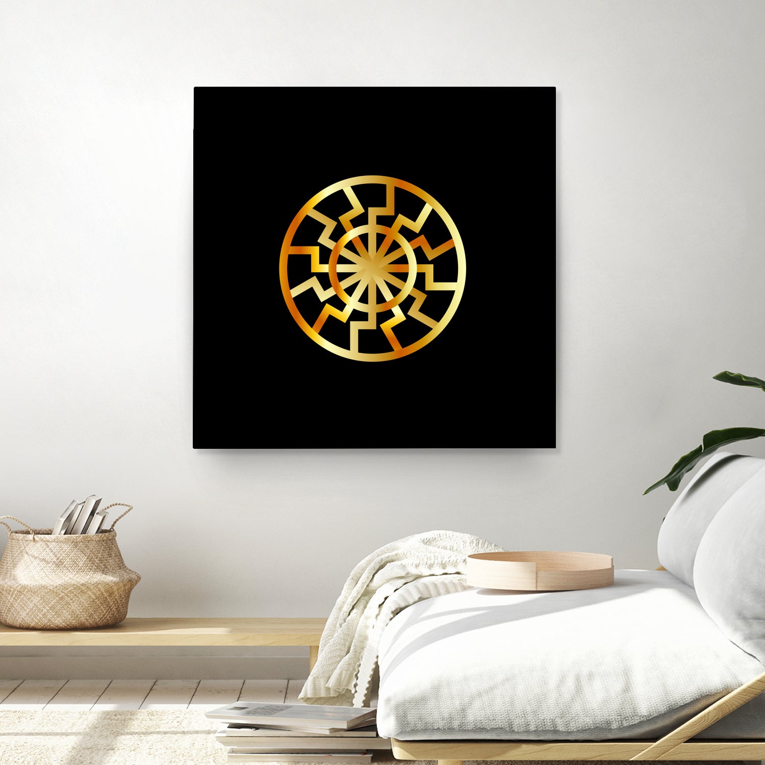 Black Sun symbol in gold- Schwarze Sonne by Shawlin Mohd on GIANT ART - brown digital drawing